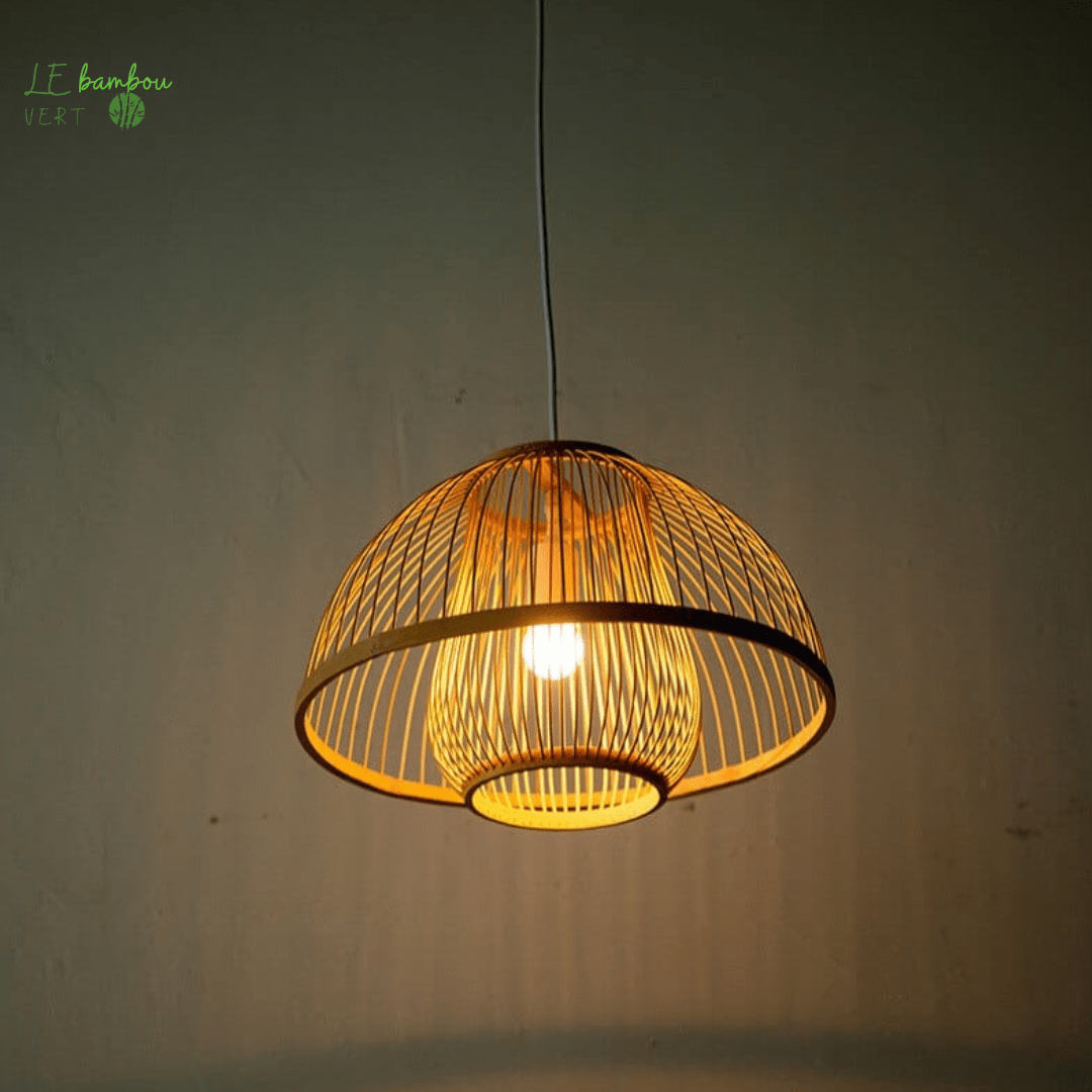 Suspension en Bambou Style Clavier 1005005203944429-No Bulb-48cm le bambou vert