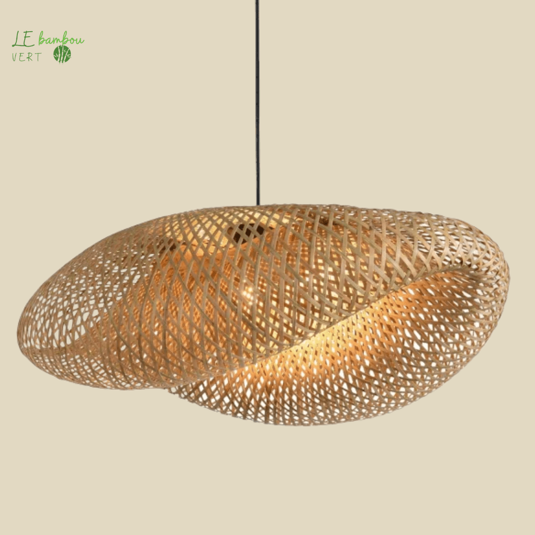 Suspension Bambou Style Coquille 1005004131191470-Wood Dia40cm le bambou vert