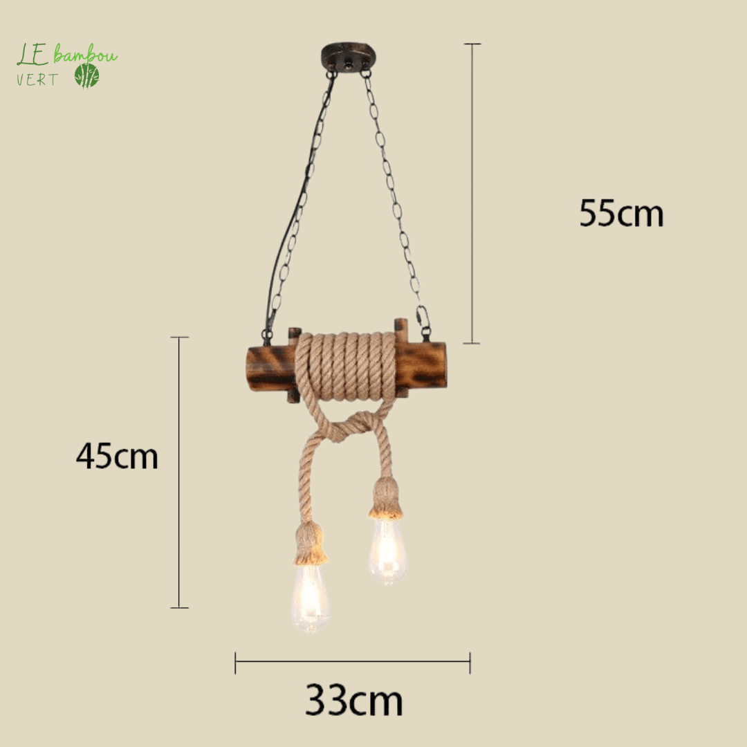 Suspension Bambou Corde de Marin 1005004332083902-NO Bulbs le bambou vert