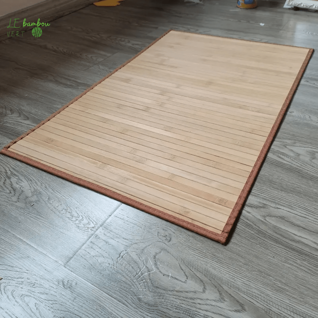 Tapis de sol antidérapant en bambou – 50x80 cm  601100532286236-50*80cm le bambou vert