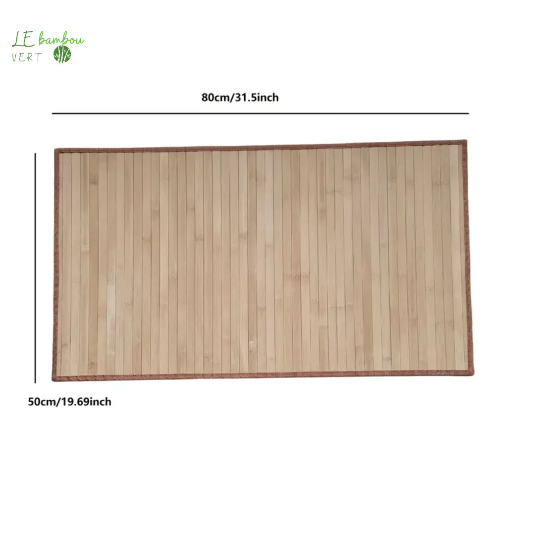Tapis de sol antidérapant en bambou – 50x80 cm  601100532286236-50*80cm le bambou vert