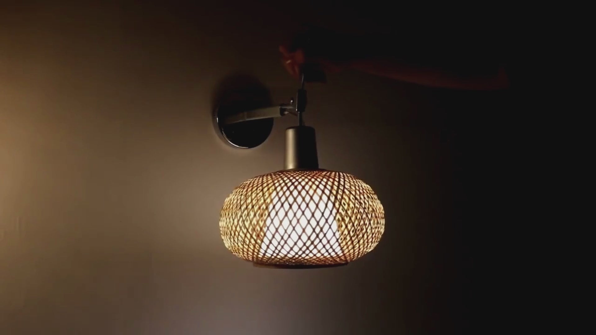 Modern rotating bamboo wall lights